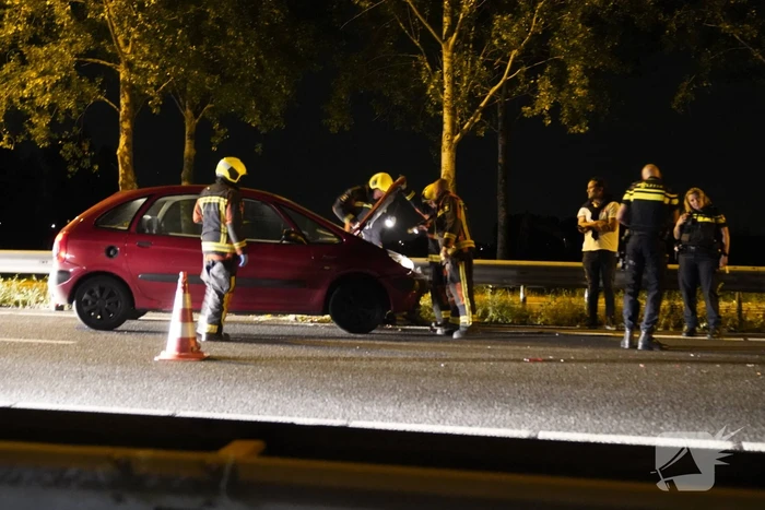 Veel schade bij eenzijdig ongeval op snelweg