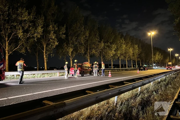 Veel schade bij eenzijdig ongeval op snelweg