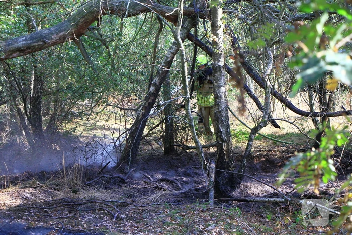 Politiehelikopter ontdekt beginnende bosbrand