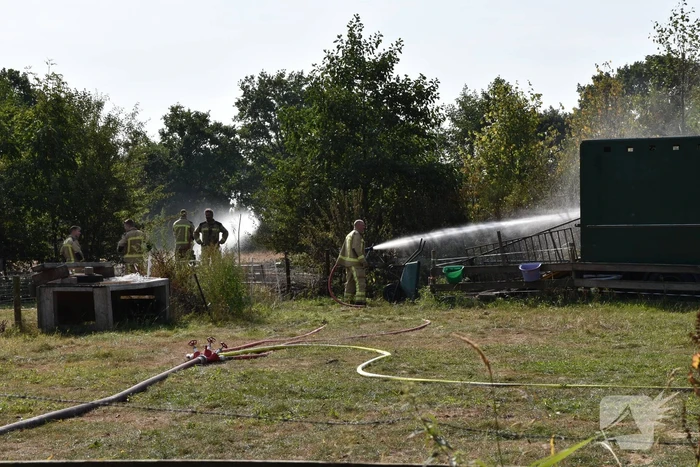 Hevige brand op akker
