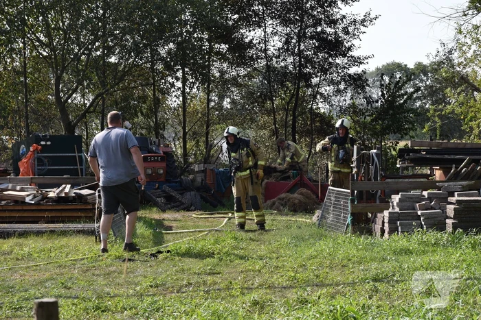 Hevige brand op akker
