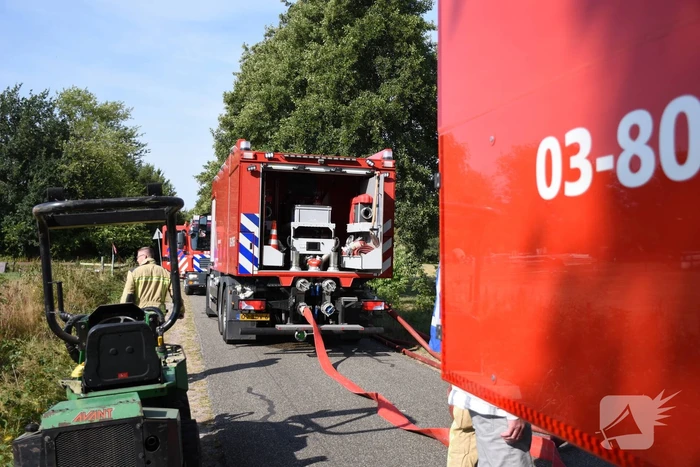 Hevige brand op akker