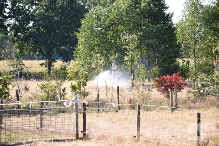 Hevige brand op akker