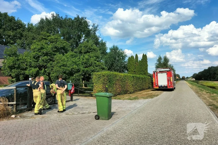 Gaslekkage in tuin van woning