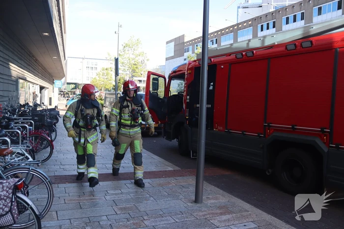 De nieuwe bibliotheek ontruim vanwege brand