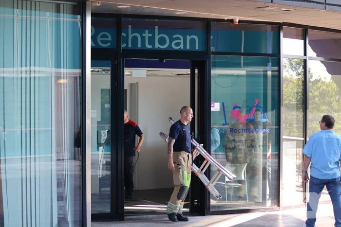 De nieuwe bibliotheek ontruim vanwege brand