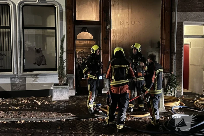 Was droogmachine in brand in een restaurant