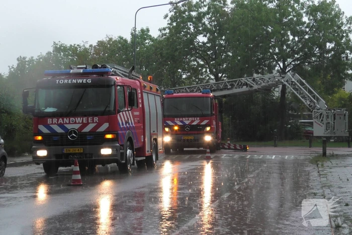 Brandgeur na mogelijke blikseminslag
