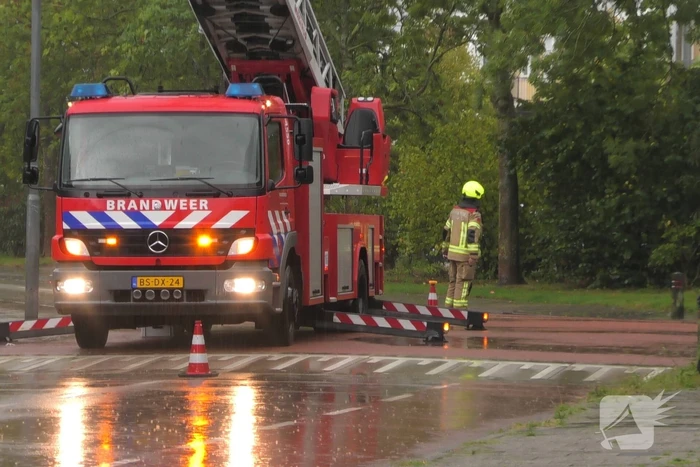 Brandgeur na mogelijke blikseminslag