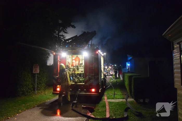 Stacaravan volledig uitgebrand op camping