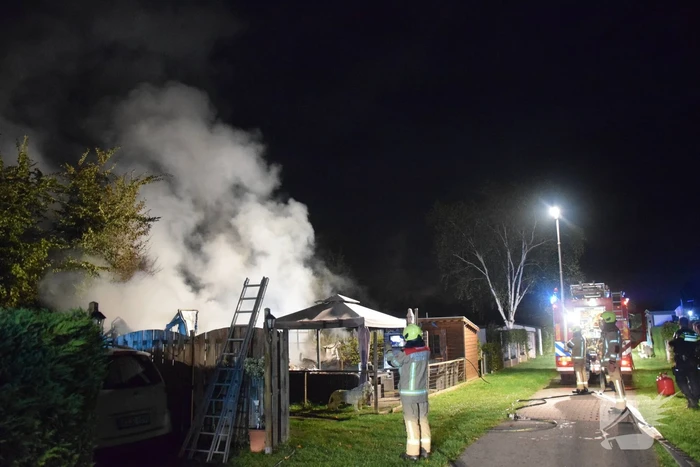 Stacaravan volledig uitgebrand op camping