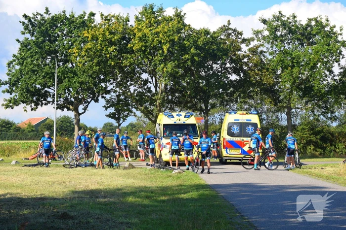 Traumahelikopter ingezet voor gevallen wielrenner