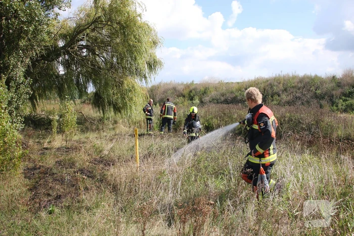 Bermbrand snel onder controle