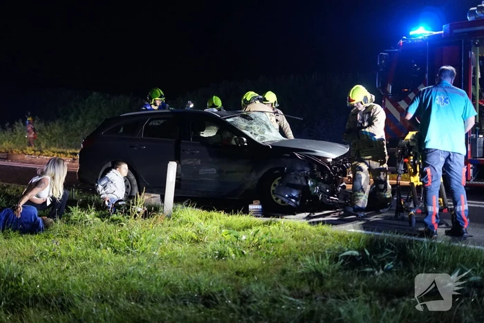 Zwaargewonde na ernstige aanrijding