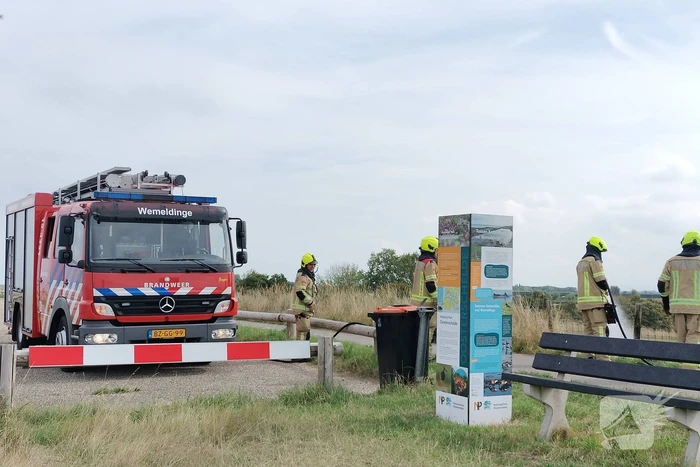 Afrastering beschadigd vanwege brand