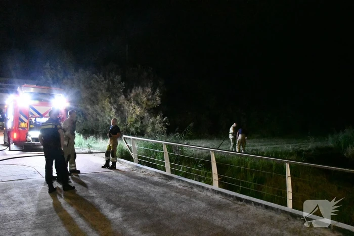 Bermbrand snel onder controle