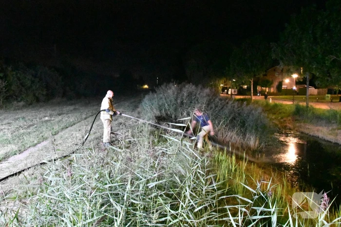 Bermbrand snel onder controle