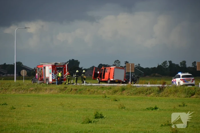 Brand is bestelbus zorg voor flinke file
