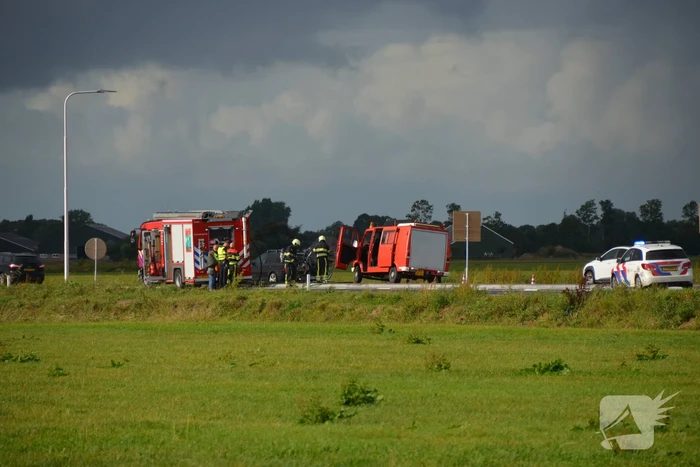 Brand is bestelbus zorg voor flinke file