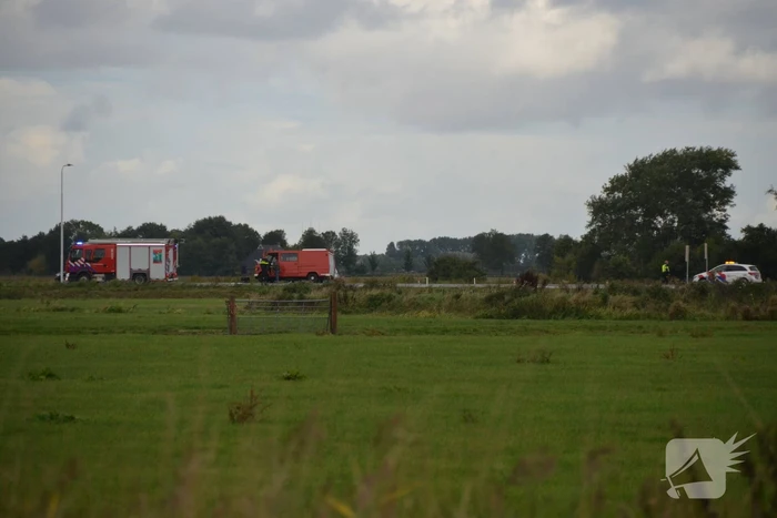 Brand is bestelbus zorg voor flinke file