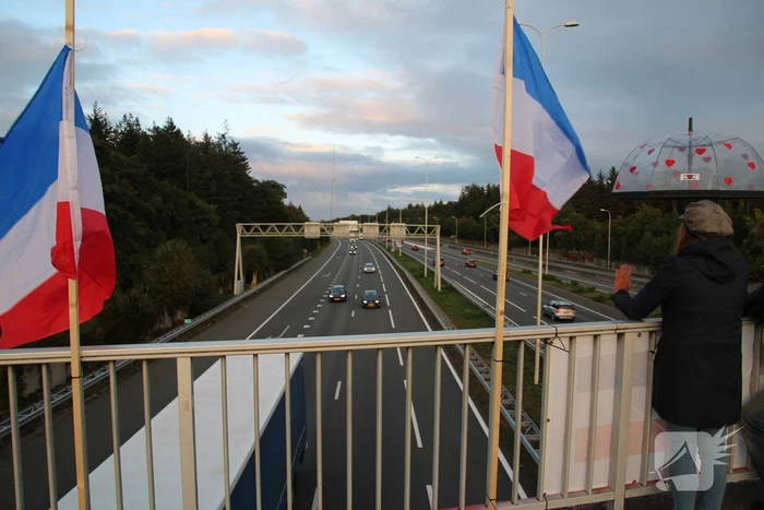 Protestactie op viaduct over snelweg