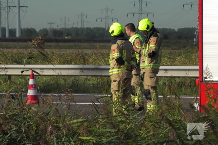 Auto total-loss vanwege brand in motorcompartiment