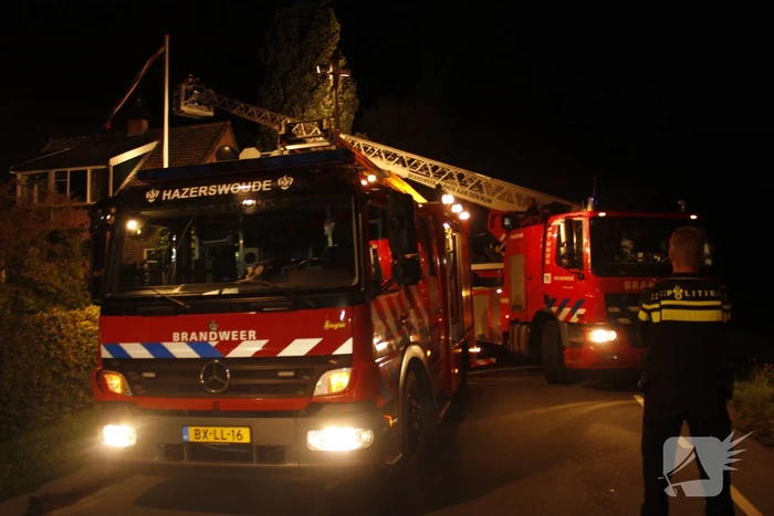 Schoorsteen geveegd na brand