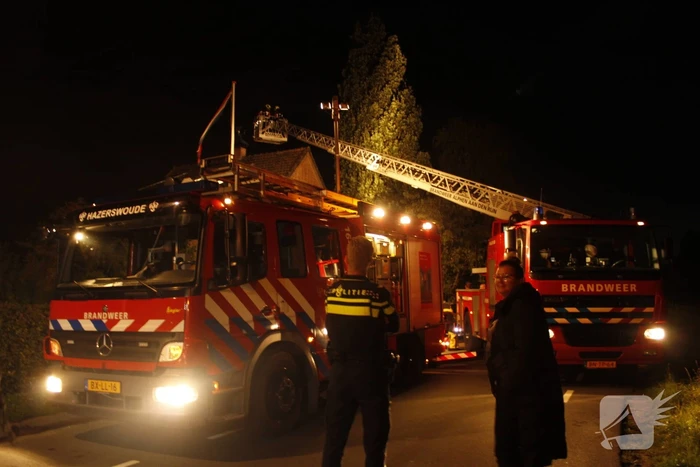 Schoorsteen geveegd na brand