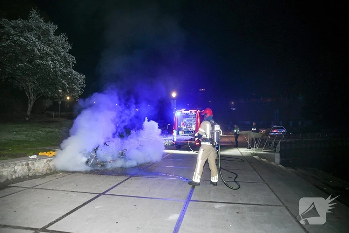 Scooter verwoest vanwege brand