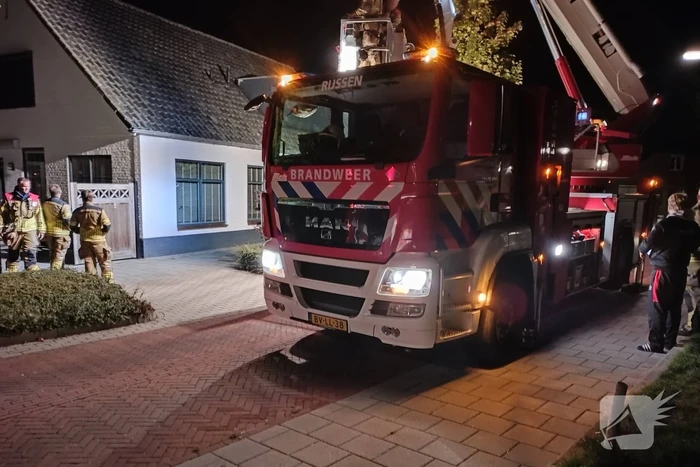 Veel rook bij brand in schoorsteen