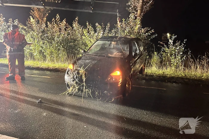 Automobilist vliegt uit de bocht en belandt in sloot