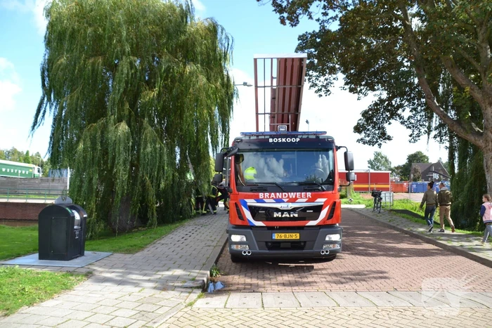 Brandweer haalt kat uit een boom