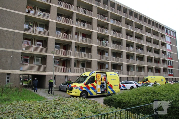 Inzet hulpdiensten bij flat