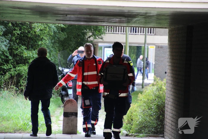 Inzet hulpdiensten bij flat