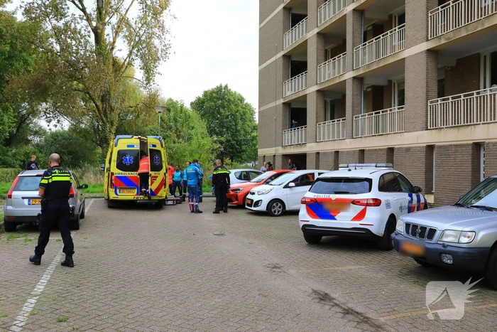 Inzet hulpdiensten bij flat