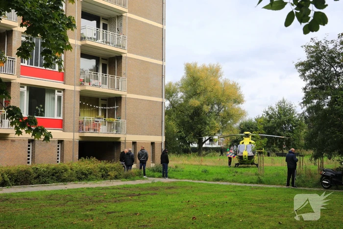 Inzet hulpdiensten bij flat