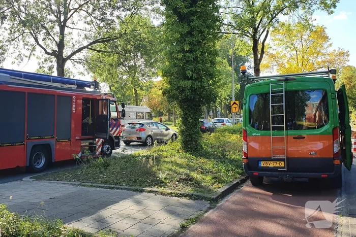 Gaslek door graafwerkzaamheden in Helpman