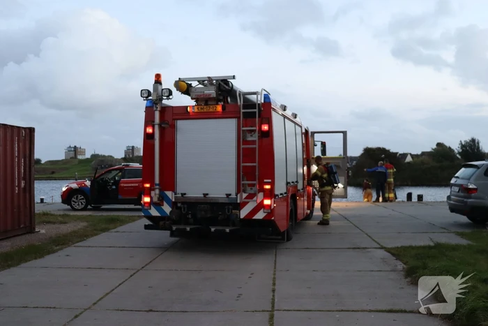 Brand op schip blijkt rookbom