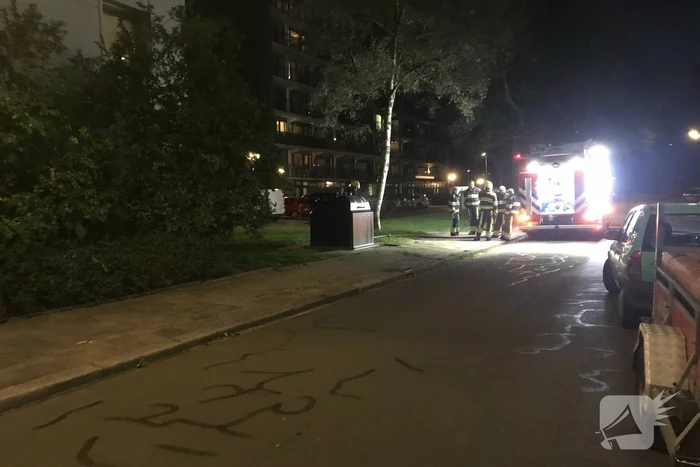 Papiercontainer in brand