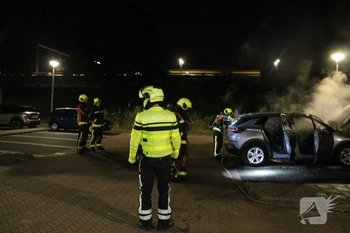 Auto beschadigd na brand