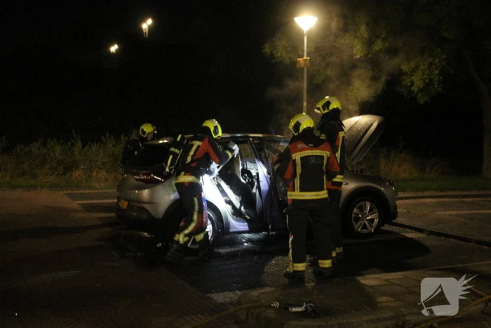 Auto beschadigd na brand