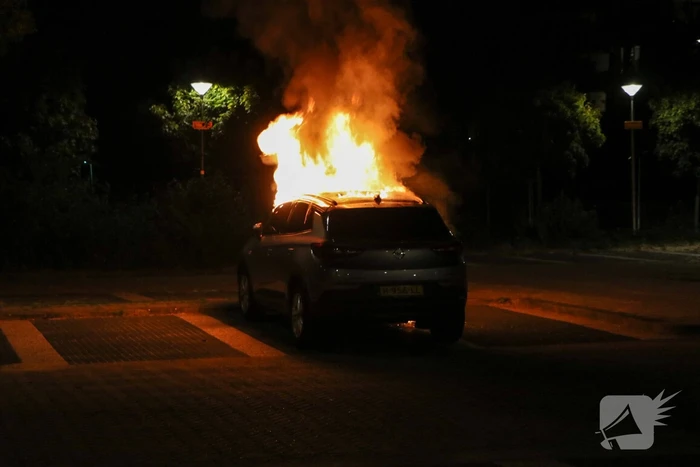Auto beschadigd na brand