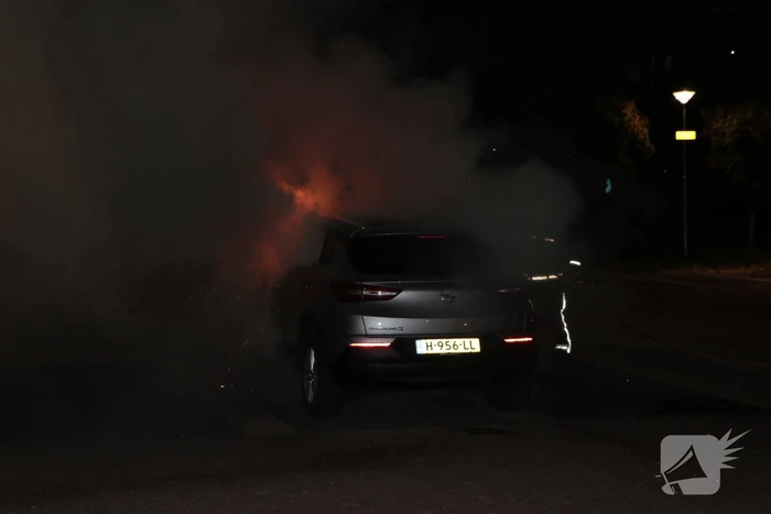 Auto beschadigd na brand