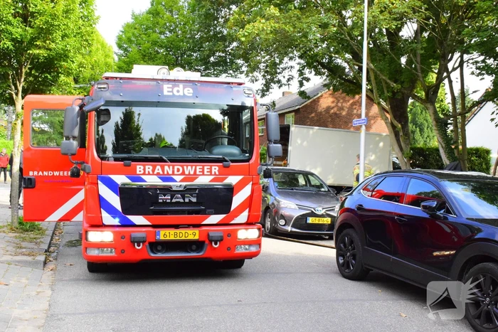 Brand in bakwagen snel geblust