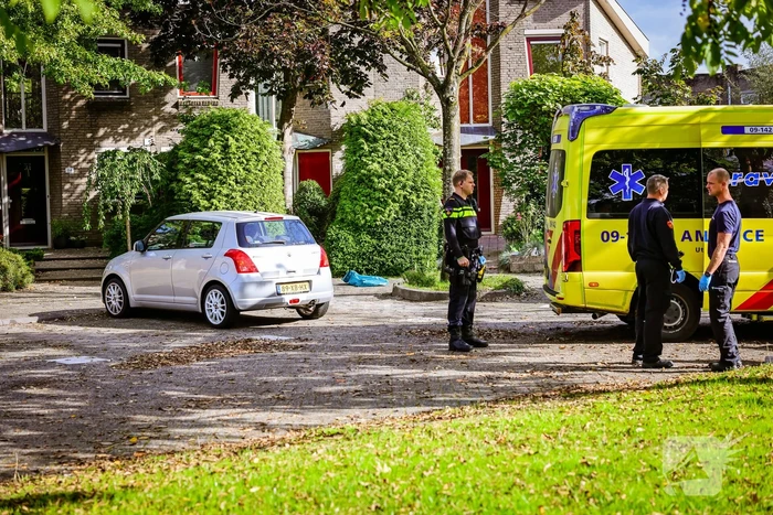Persoon onwel tijdens snoeien van heg