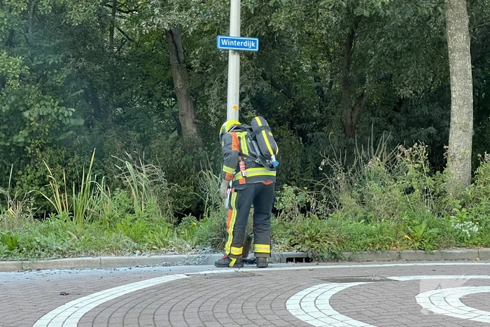 Brandweer ingezet voor brandende accu
