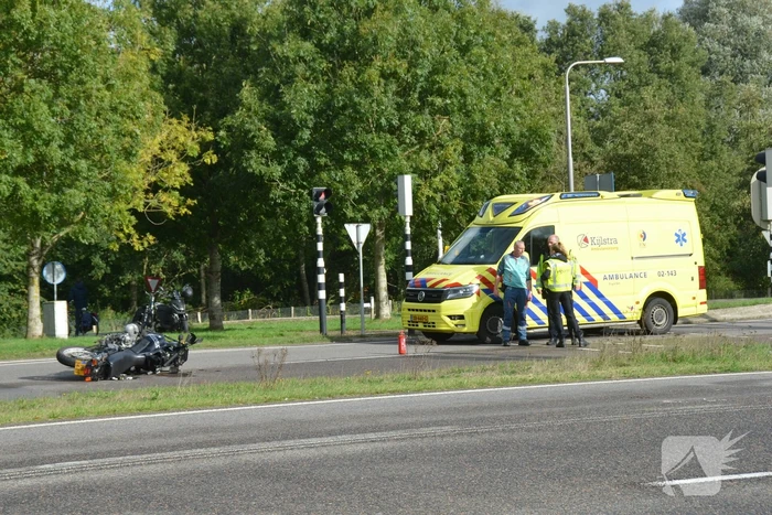 Motorrijder gewond na eenzijdig ongeval