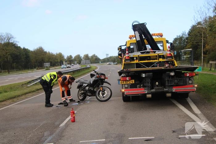 Motorrijder gewond na eenzijdig ongeval