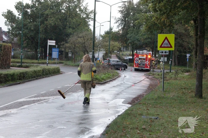 Wegdek spekglad door diesellekkage