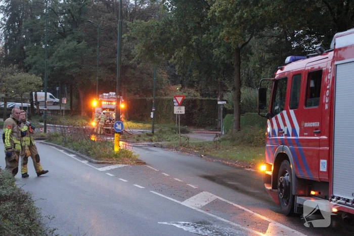 Wegdek spekglad door diesellekkage